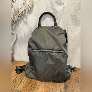Gray Nylon Convertible Backpack / Crossbody Bag